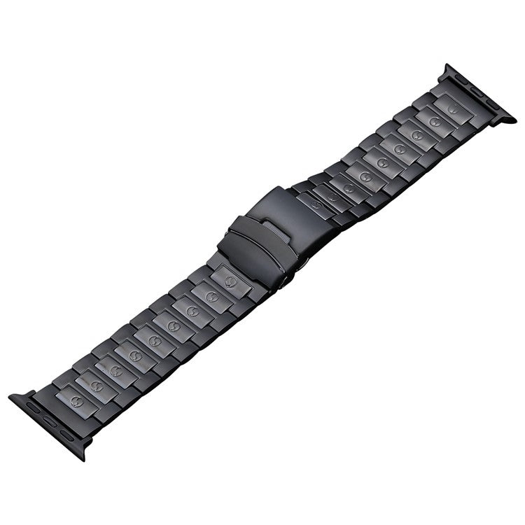 Safety Buckle Titanium Steel Watch Band, For Apple Watch Series 5 44mm, For Apple Watch Series 5 40mm, For Apple Watch Series 4 44mm, For Apple Watch Series 4 40mm, For Apple Watch 42mm, For Apple Watch 38mm, For Apple Watch Series 3 38mm