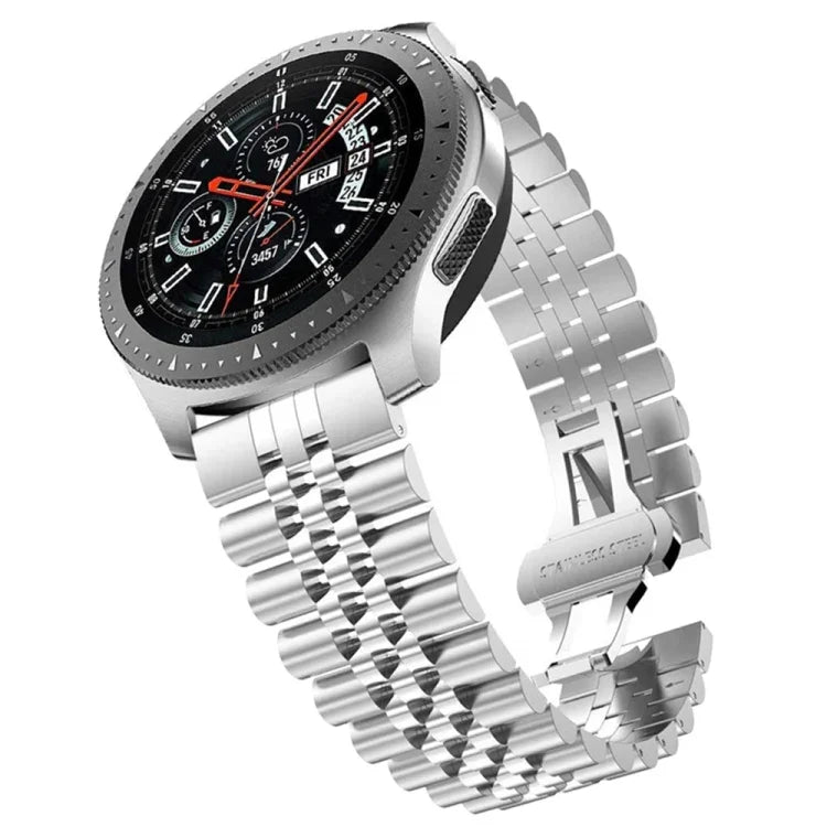 Five Beads Steel Replacement Strap Watchband, 20mm For Samsung Galaxy Watch 3 41mm, 22mm For Samsung Galaxy Watch 3 45mm, 20mm For Amazfit GTR 2 / Amazfit GTR 47mm, 22mm For Amazfit GTR 42mm, 20mm For Huawei Watch GT 2 42mm