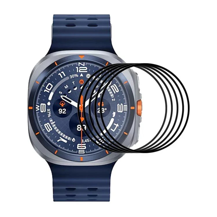 5pcs ENKAY 3D Full Coverage Soft PC Edge PMMA HD Screen Film, For Samsung Galaxy Watch Ultra 47mm / Ultra 2025, For Samsung Galaxy Watch8 Classic 46mm, For Samsung Galaxy Watch8 44mm, For Samsung Galaxy Watch8 40mm