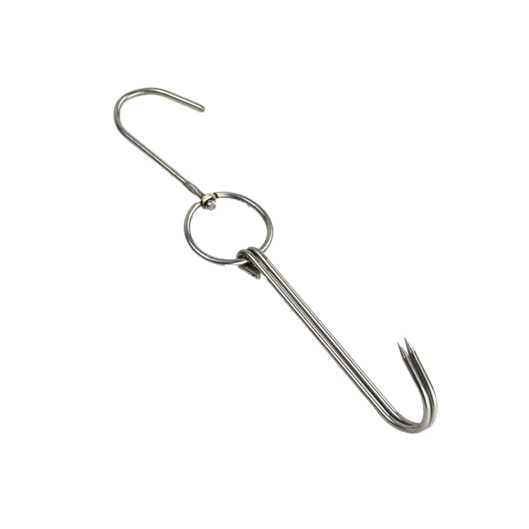 Stainless Steel Double Ring Duck Cooker Hanger Outdoor Barbecue Hanging Hook Stand, 3 Centi Small Ring 23cm, 3 Centi Small Wax Ring 24.5cm, 3 Centi Large Wax Ring 33cm, 3 Centi Medium Wax Ring 29cm, 4 Centi Steel Thick Short 24cm