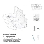 3pcs / Set Acrylic Wall Mount Bracket For Baby Monitor / Safety Camera / Speaker - Trustpick