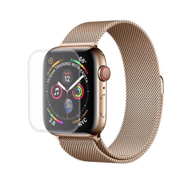2 PCS ENKAY Hat-Prince 3D Full Screen PET + 3D Full Screen Electroplating PET Curved Heat Bending HD Screen Protector For Apple Watch Series 6 / 5 / 4 / Watch SE 44mm, For Apple Watch Series 6 / 5 / 4 / Watch SE 44mm