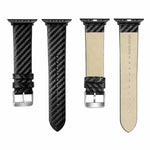 Genuine Leather Carbon Fiber Strap + Frame for Apple Watch Series 3 & 2 & 1 42mm, Apple Watch Series 3 & 2 & 1 42mm