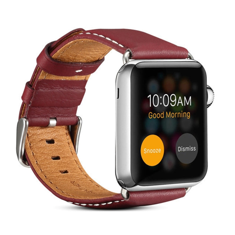 Denior Environmental Luxury Car Watch Leather Watch Band for Apple Watch Series 10 42mm / 9&8&7 41mm / SE 3&SE 2&6&SE&5&4 40mm / 3&2&1 38mm