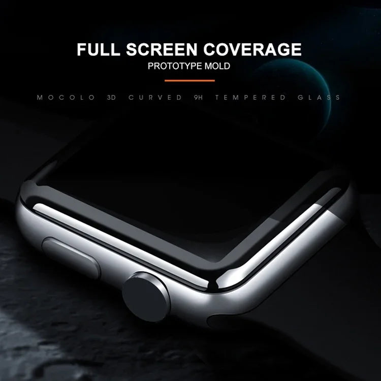 mocolo 0.33mm 9H 3D Round Edge Full Glue Tempered Glass Film For Apple Watch Series 6 / 5 / 4 / Watch SE 44mm, For Apple Watch Series 6 / 5 / 4 / Watch SE 44mm