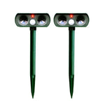 2 PCS Powerful Ultrasonic Solar-powered Animal Repeller With PIR Sensor & Light Sensor, Got the CE / ROHS Certification, 2PCS RC-510