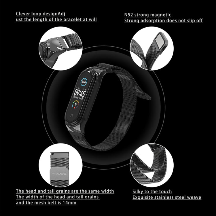 Mijobs Milan CS Screwless Buckle Metal Watch Band Case for Xiaomi Mi Band 5 & 6, Host not Included
