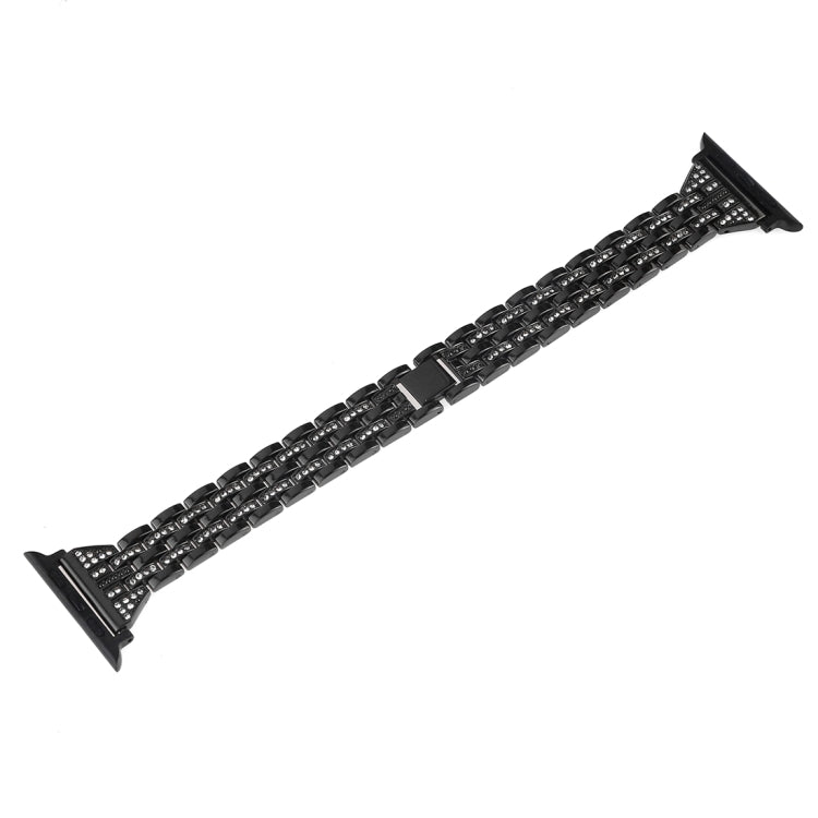 Colorful Diamond Stainless Steel Watch Band for Apple Watch Series 7 41mm / 6 & SE & 5 & 4 40mm / 3 & 2 & 1 38mm