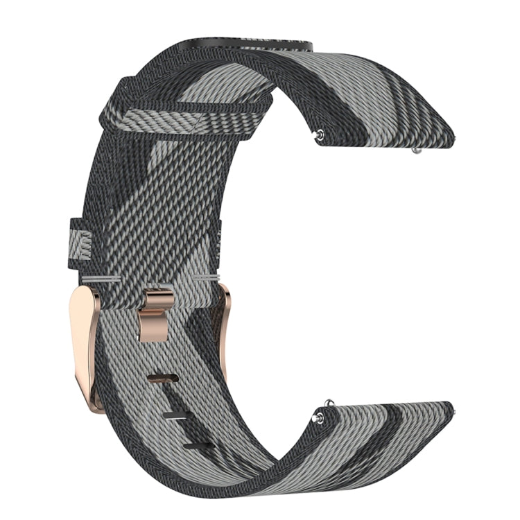 23mm Stripe Weave Nylon Wrist Strap Watch Band for Fitbit Versa 2, Fitbit Versa, Fitbit Versa Lite, Fitbit Blaze