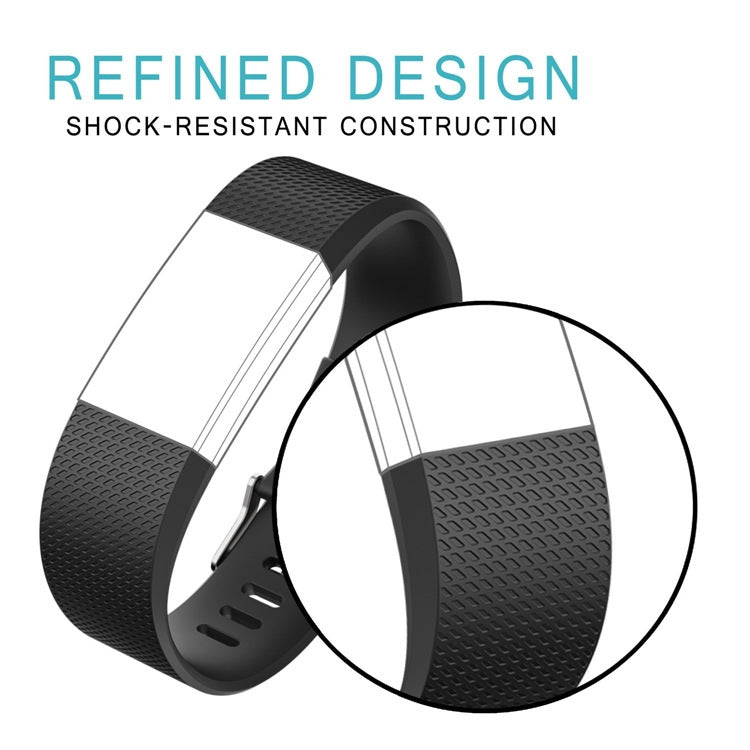 Square Pattern Adjustable Sport Watch Band for FITBIT Charge 2, Size: S, 10.5x8.5cm, S, Mint Green, Coral Red, S, Navy Blue, S, Dark Purple, S, Purple, S, Orange, S, Cyan, S, Pink, S, Red, S, Green, S, Rose Red, S, Grey, S, Sky Blue, S, Blue, S, White ...