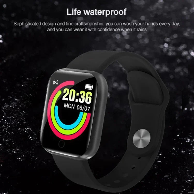 Y68 1.44 inch Smart Watch, Support Heart Rate Blood Pressure Blood Oxygen Monitoring, Y68 Black, Y68 Pink, Y68 White