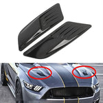 HD-713 1 Pair Car Hood Decorative Stickers Fender Air Vents Sticker, Black