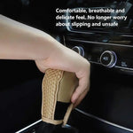 Universal Car PU + Ice Silk Gear Shift Knob Protective Cover, PU + Ice Silk Cover