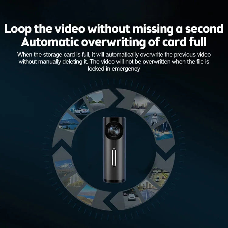 Car 1080P HD WiFi Driving Recorder, Supports Mobile APP Link & Automatic Loop Recording, Car WiFi Driving Recorder