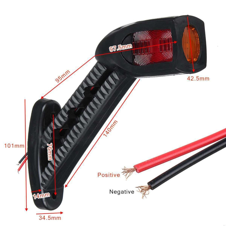 2pcs 12-24V Car / Truck LED Side Marker Indicator Lights Bulb Lamp, MK-057