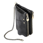 LT3533 Long Crazy Horse Texture Cowhide Leather Folding Anti-magnetic RFID Wallet Clutch Bag for Men, with Card Slots & Shoulder Strap, LT3533 Black, LT3533 Coffee, LT3533 Blue, LT3533 Red, LT3533 Yellowish-brown