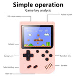 MK500 Macaron Mini Retro Classic Handheld Game Console for Kids Built-in 500 Games, Support AV Output, MK500 / Green, MK500 / Grey, MK500 / Blue, MK500 / Yellow, MK500 / Pink