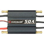 Flycolor Flymoster Series 50A 2-6S Waterproof Electronic Speed Controller for RC Boat, 50A 2-6S