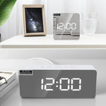 TS-S69-R Multifunctional LED Alarm Clock Battery / Plug-in Charging Dual-purpose Make-up Mirror Clock, TS-S69-G, TS-S69-HW