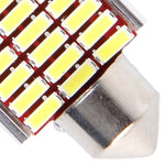 2 PCS DC 12V 6W 36MM Bicuspid Car Door Lamps Registration Mark light Dashboard Dome Door Lights LED Reading Lamp with 27 LED SMD 3014 Lights White, 36MM
