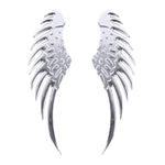 3D Angel Wing Metal Sticker Decal Auto Car Emblem Decal Decoration Color Silver, Angel Wing
