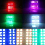 2 PCS Colorful 36MM Bicuspid Remote Control Car Dome Lamp LED Reading Light with 6 LED Lights, Car Dome Lamp