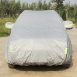Oxford Cloth Anti-Dust Waterproof Sunproof Flame Retardant Breathable Indoor Outdoor Full Car Cover Sun UV Snow Dust Resistant Protection SUV Car Cover with Warning Strips, 183inch (M)/Fits Cars up to 4.7m(183 inch) in Length