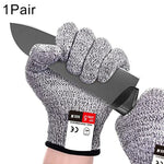 A Pair Cut-resistant Gardening Gloves HPPE Food-grade 5-Level Anti-cutting Anti-wear Safety Working Gloves, Size: S, Length: 20cm, Size: S/Black, Size: S/White