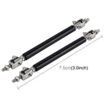 2 PCS Car Modification Large Surrounded By The Rod Telescopic Lever Front and Rear Bars Fixed Front Lip Back Shovel Adjustable Small Rod, Length: 7.5cm, Length: 7.5cm