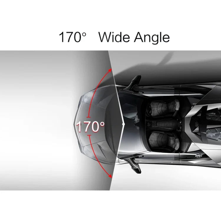 4 inch HD Video Recording HD Display Car Recorder with Separate F2.0 Camera, 12MP 170 Degrees Wide-angle/ Rear View Loop Recording/ G-Sensor Recording/ WDR Full HD/ Front Camera 1080P/ Rear Camera 720P/ Support 32G TF Card, 4 inch