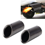 2 PCS Car Styling Stainless Steel Exhaust Tail Muffler Tip Pipe for VW Volkswagen 1.8T/2T Swept Volume, Audi A1/A3/A4L/Q3/Q5, 1.8T/2T
