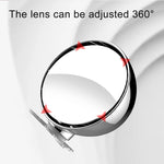 3R-044 Auxiliary Rear View Mirror Car Adjustable Blind Spot Mirror Wide Angle Auxiliary Rear View Side Mirror, 3R-044 (Black), 3R-044 (Silver), 3R-044 (White)