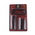 3 PCS Car Hand Brake Cover Shift Knob Gear Stick Cushion Sets Rear View Mirror Sets Cover Car Accessory Interior Decoration Pad, 3 PCS Red, 3 PCS White