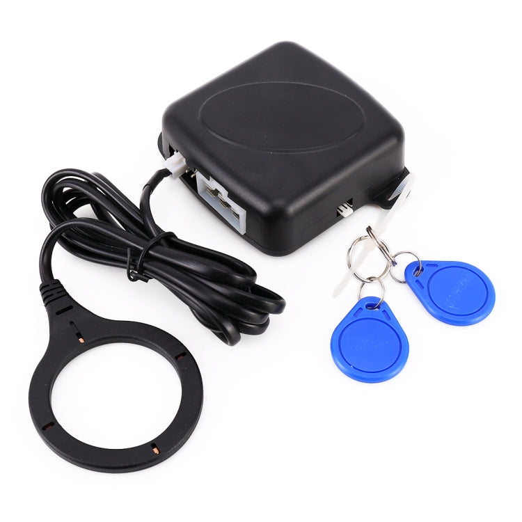 Smart Car Switch Car Engine Start Stop Switch Car Push Start Switch, with RFID Alarm System, Blue Light, Car Switch