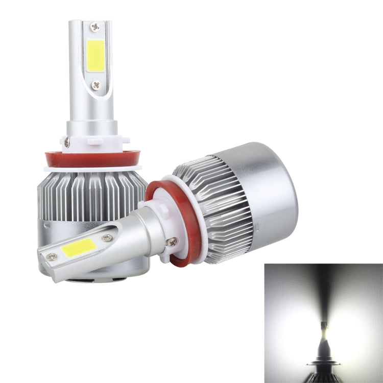 2 PCS H8/H9/H11 18W 1800 LM 8000K IP68 Casnbus Constant Current Car LED Headlight with 2 COB Lamps, DC 9-36V, H8/H11, H11