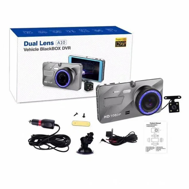 X96 4 inch 2.5D Full HD 1080P Multi-functional Smart Car Dual Lens Video Record Camera Support TF Card / Motion Detection, X96