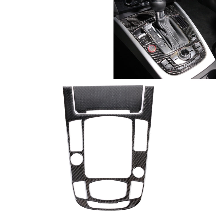2 PCS Car Carbon Fiber Gear Panel Decorative Sticker for Audi A4L / A5 / Q5 2009-2016, Gear Panel(E)