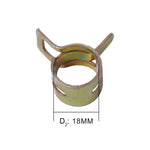 10 PCS 18mm Car Spring Clip Fuel Line Hose Clip Water Pipe Air Tube Clamp Fastener, 10 PCS 18mm