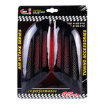 2 PCS Euro Style Metal Decorative Air Flow Intake Turbo Bonnet Hood Side Vent Grille Cover with Self-adhesive Sticker
