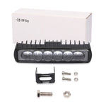 6 inch 18W 6000K IP68 8D Car Boat Marine Work Lights Spotlight LED Bulbs, DC 10-30V, 18W
