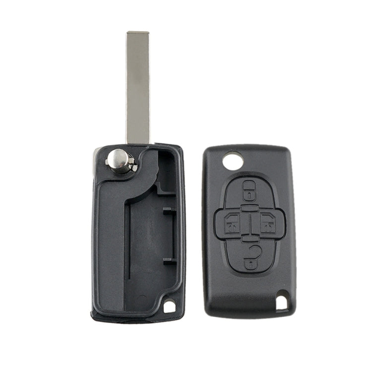 For CITROEN C8 / PEUGEOT 1007 Car Keys Replacement 4 Buttons Car Key Case with Grooved, without Holder, For CITROEN C8 / PEUGEOT 1007
