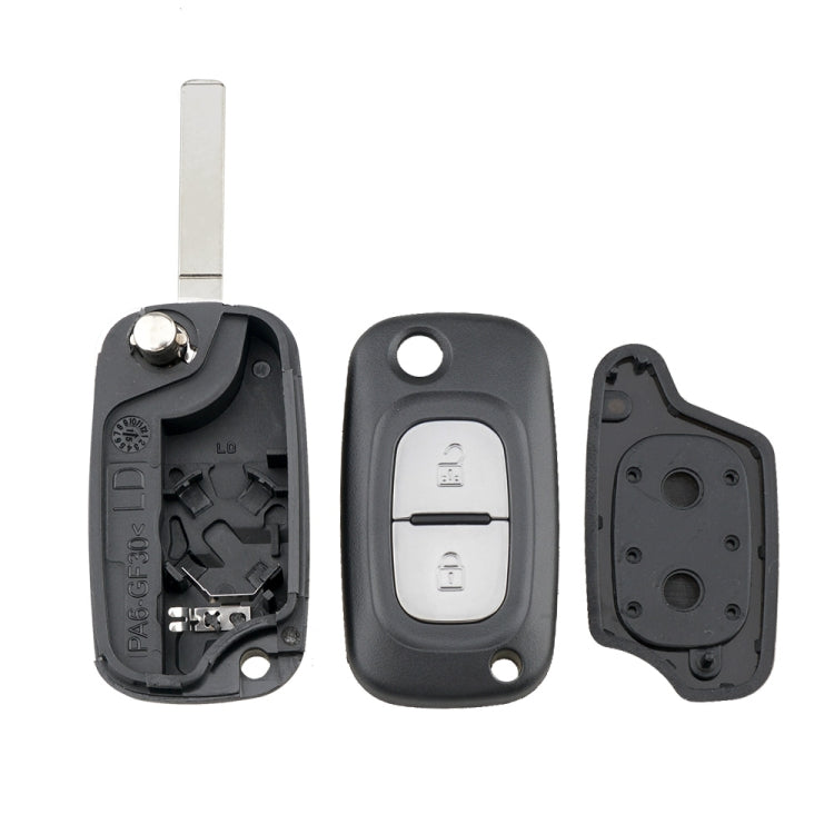 For RENAULT Clio / Megane / Kangoo / Modus Car Keys Replacement 2 Buttons Car Key Case with Foldable Key Blade, For RENAULT Clio 2 Buttons