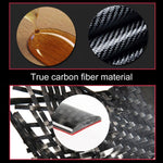 2 PCS Car Carbon Fiber Steering Wheel Button Decorative Sticker for Volkswagen Touareg, Steering Wheel Button