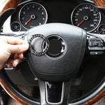 Car Carbon Fiber Steering Wheel Middle Frame Decorative Sticker for Volkswagen Touareg, Steering Wheel Middle Frame