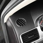 2 PCS Car Carbon Fiber Instrument Panel Air Outlet Decorative Sticker for Volkswagen Touareg, Instrument Panel Air Outlet