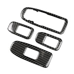 Car Carbon Fiber Door Window Lift Panel Decorative Sticker for Cadillac XT5 2016-2017, Door Window Lift Panel
