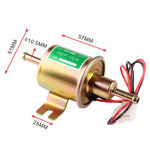 HEP-02A Universal Car 12V Fuel Pump Inline Low Pressure Electric Fuel Pump, 12V (Gold), 12V (Silver)