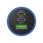 MOMAX UC17E 100W USB-C / Type-C x 2 + USB Three Ports Car Charger, 100W
