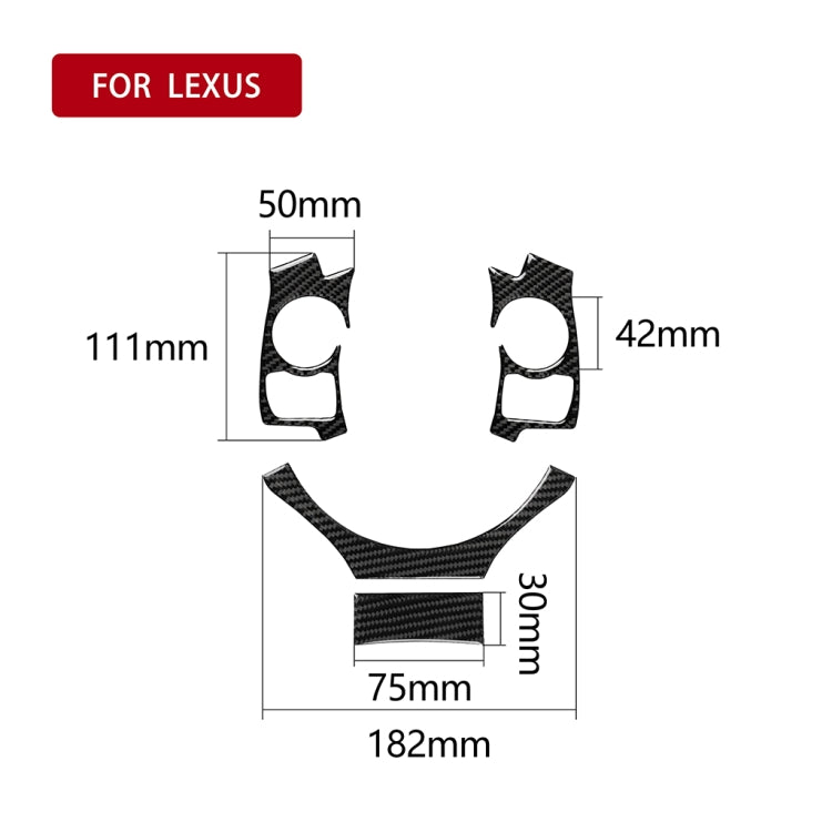 4 in 1 Car Carbon Fiber Steering Wheel Button Decorative Sticker for Lexus IS250 NX200 200t 300h, Left and Right Drive Universal, For Lexus IS250 NX200 200t 300h(B)