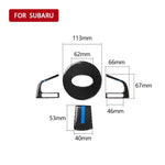 4 in 1 Car Carbon Fiber Blue Steering Wheel Button Decorative Sticker for Subaru Forester 2016-2018, Left and Right Drive Universal, For Subaru Forester 2016-2018(Blue)